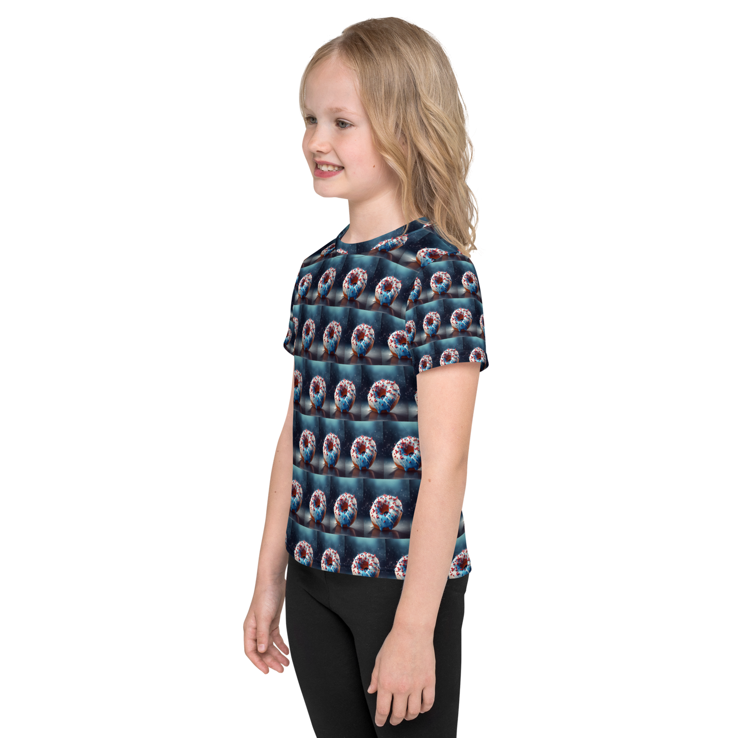 Strawberry Kingdom Doughnut Design kids crew neck t-shirt